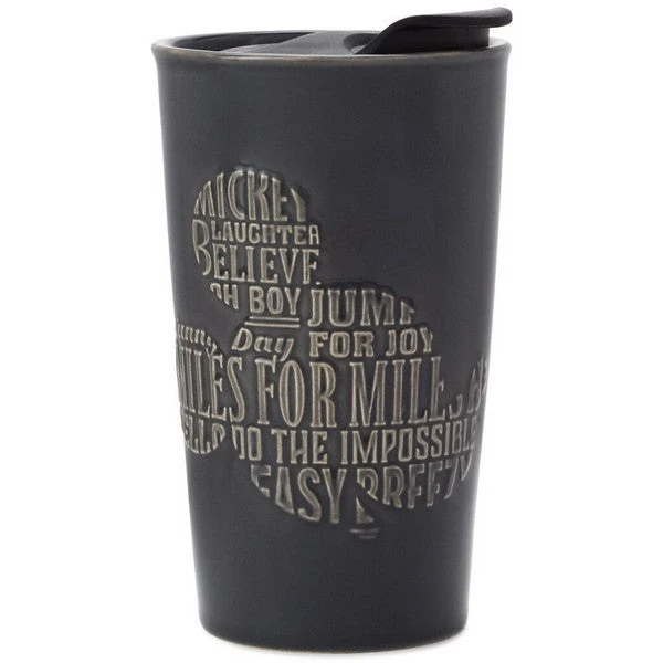 Hallmark Disney Mickey Mouse Words Silhouette Travel Mug 3 Hallmark Disney Mickey Mouse Words Silhouette Travel Mug