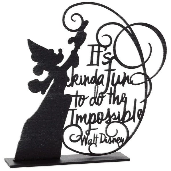 Hallmark Disney Sorcerer Mickey Do The Impossible Metal Quote Figurine 3 Hallmark Disney Sorcerer Mickey Do The Impossible Metal Quote Figurine