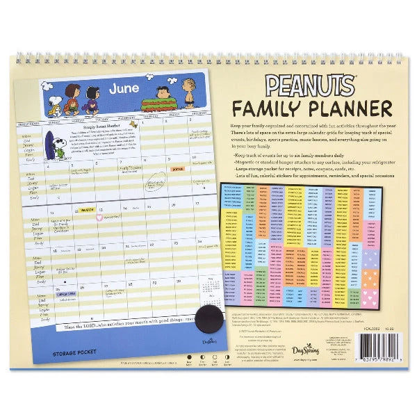 Hallmark Peanuts® Inspirational Scripture 2023 Family Planner Wall Calendar With Stickers, 12-Month 4 Hallmark Peanuts® Inspirational Scripture 2023 Family Planner Wall Calendar With Stickers, 12-Month - Image 2