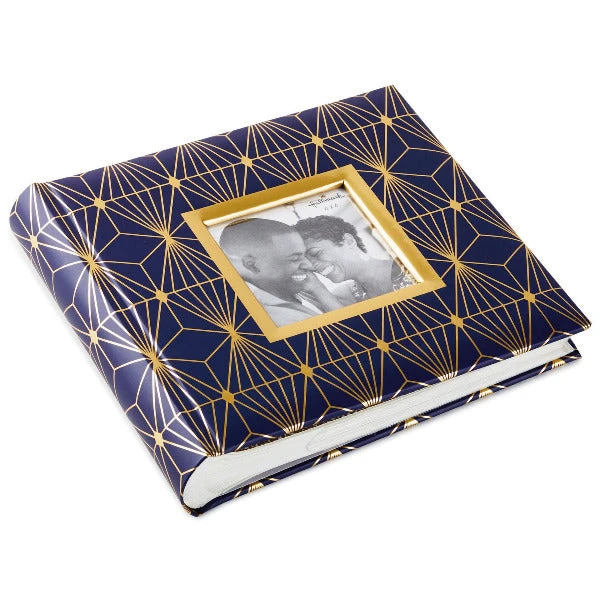 Hallmark Navy And Gold Geometric Design Photo Album 3 Hallmark Navy And Gold Geometric Design Photo Album