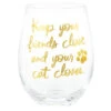 Hallmark Keep Your Cat Closer Stemless Wine Glass, 17 Oz. -Hallmark 0001FUR1030