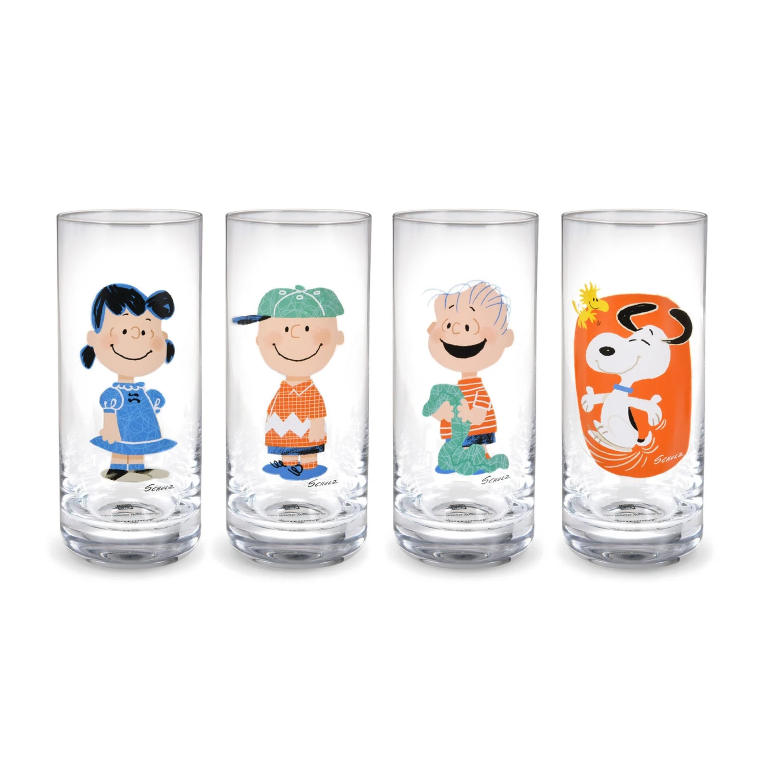 Hallmark Peanuts® Snoopy And Friends Tall Drinking Glasses, Set Of 4 3 Hallmark Peanuts® Snoopy And Friends Tall Drinking Glasses, Set Of 4