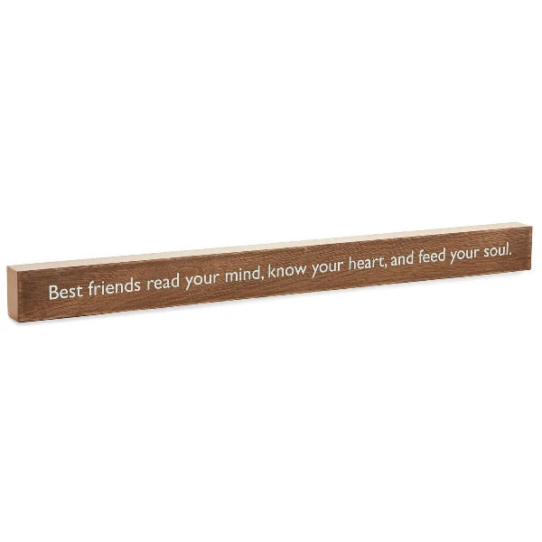 Hallmark Best Friends Read Your Mind Wood Quote Sign, 23.5x2 3 Hallmark Best Friends Read Your Mind Wood Quote Sign, 23.5x2