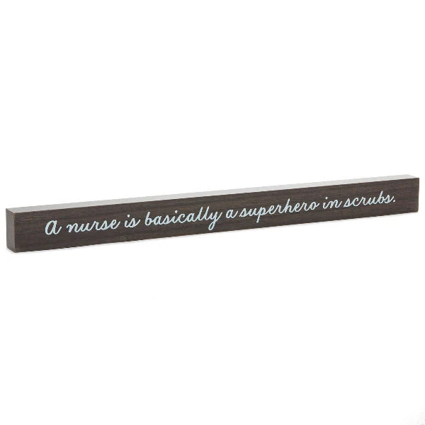 Hallmark Nurse Is Superhero In Scrubs Wood Quote Sign, 23.5x2 3 Hallmark Nurse Is Superhero In Scrubs Wood Quote Sign, 23.5x2