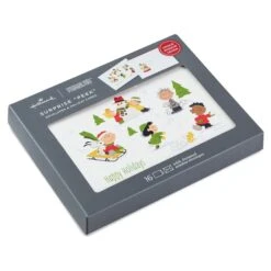 Hallmark Peanuts Jolly Snow Fun Boxed Christmas Cards, Pack Of 16