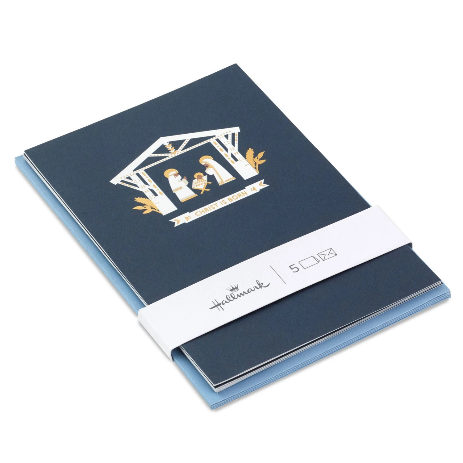 Hallmark Jesus In The Manger Packaged Christmas Cards, Set Of 5 3 Hallmark Jesus In The Manger Packaged Christmas Cards, Set Of 5