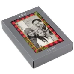 Hallmark 21 Hallmark Buffalo Check Photo Holder Boxed Holiday Cards, Pack Of 12