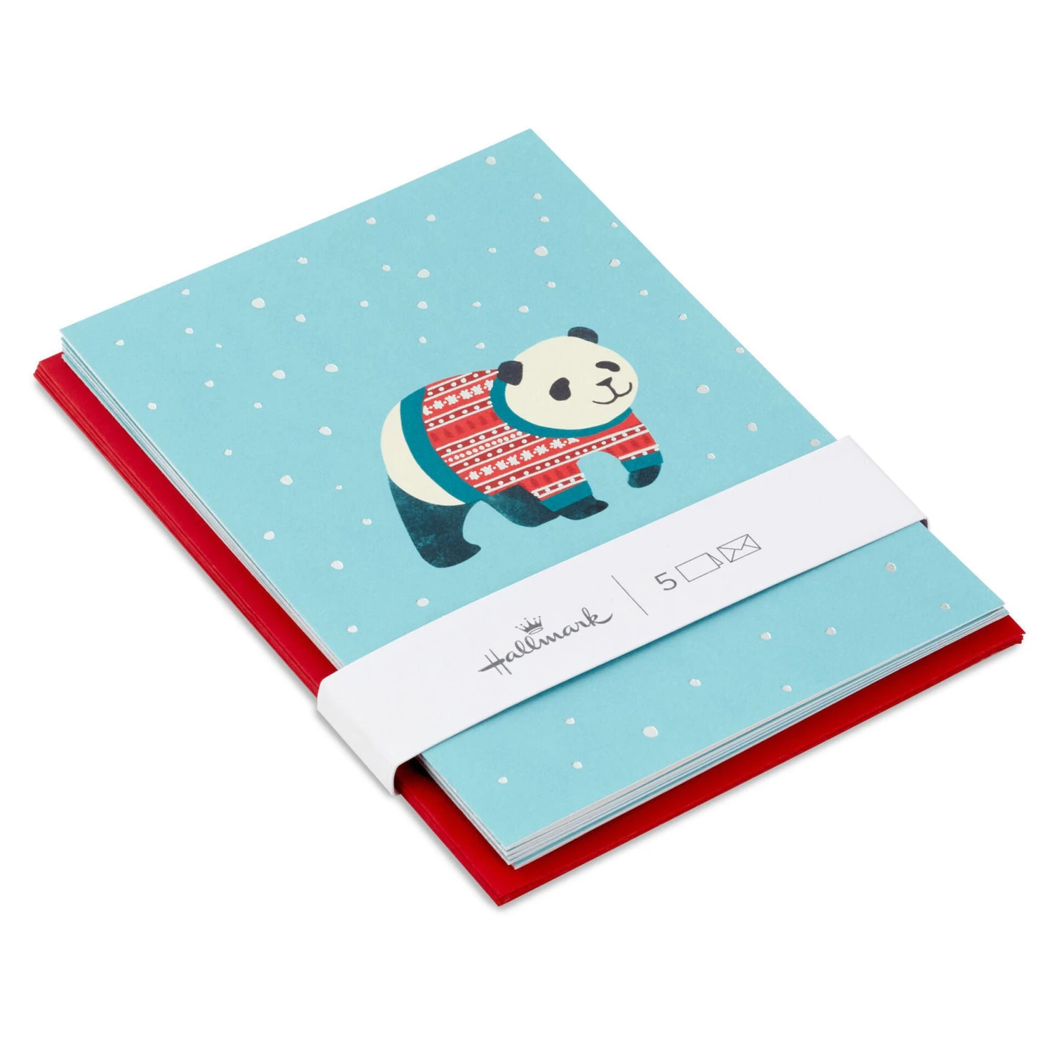 Hallmark Panda Bear In Festive Sweater Packaged Christmas Cards, Set Of 5 3 Hallmark Panda Bear In Festive Sweater Packaged Christmas Cards, Set Of 5
