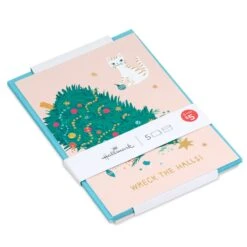 Hallmark Wreck The Halls Packaged Christmas Cards, Set Of 5
