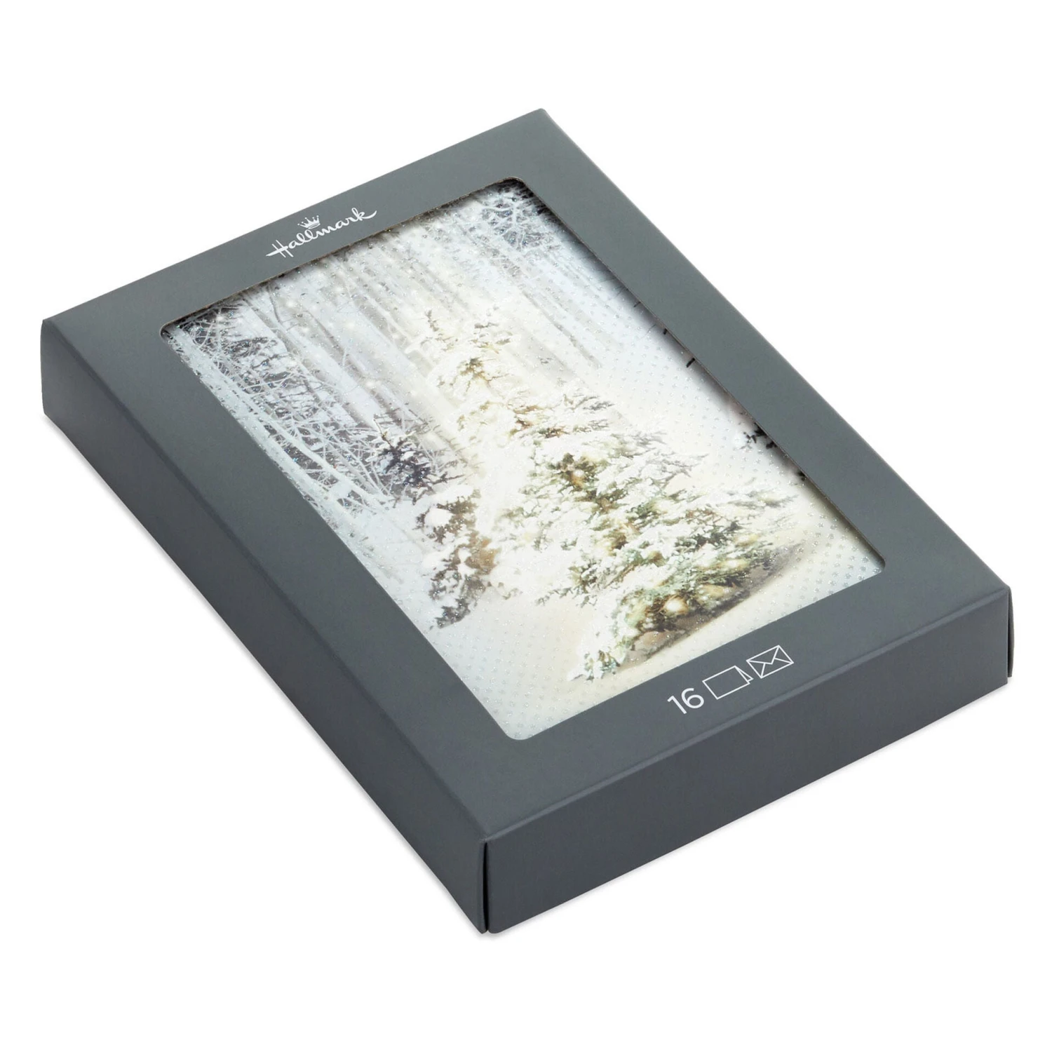 Hallmark Snowy Pine Tree Blessings Everywhere Boxed Christmas Cards, Pack Of 16 3 Hallmark Snowy Pine Tree Blessings Everywhere Boxed Christmas Cards, Pack Of 16