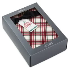 Hallmark Elegant Red Plaid Boxed Christmas Cards, Pack Of 12