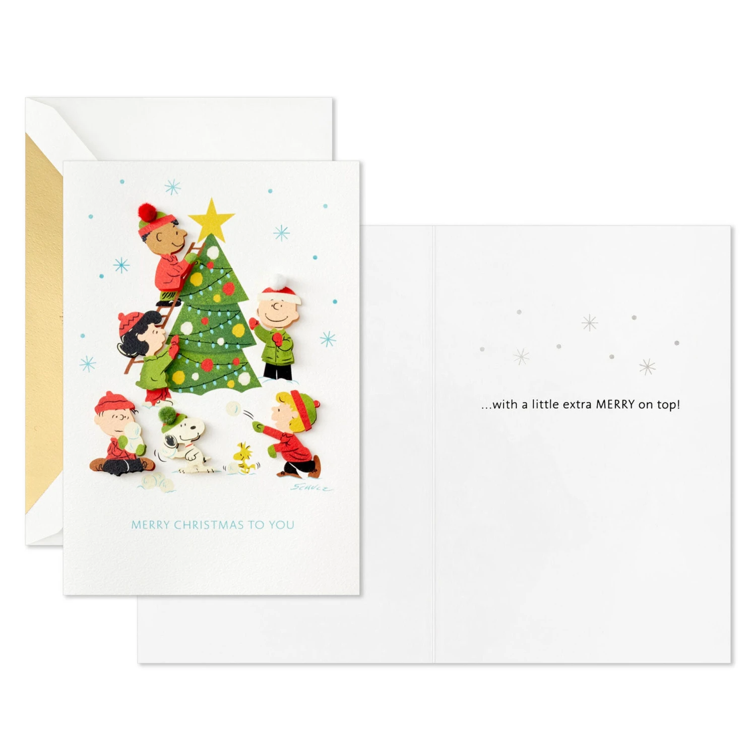Hallmark Peanuts® Christmas Tree Decorating Boxed Christmas Cards, Pack Of 10 4 Hallmark Peanuts® Christmas Tree Decorating Boxed Christmas Cards, Pack Of 10 - Image 2