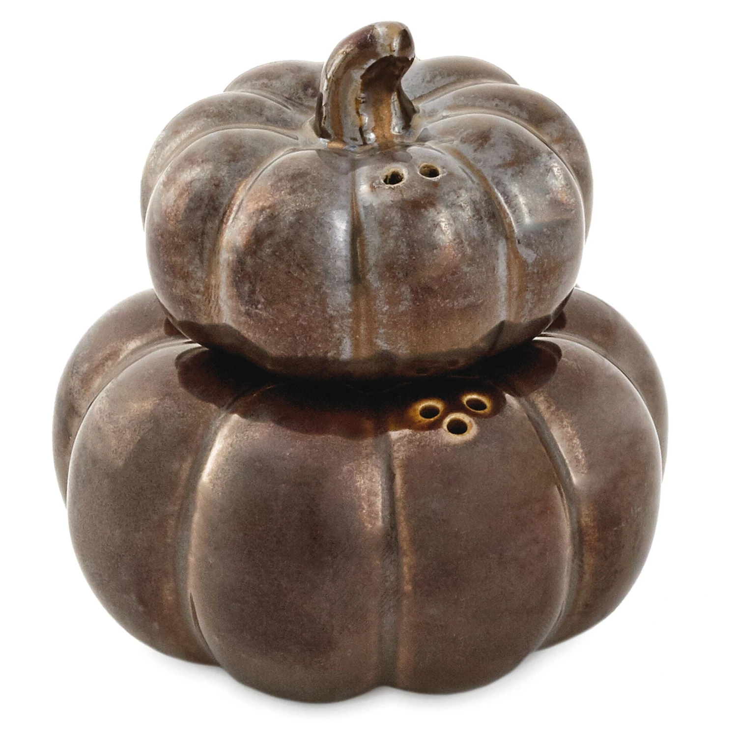 Hallmark Stacking Pumpkins Salt And Pepper Shakers, Set Of 2 3 Hallmark Stacking Pumpkins Salt And Pepper Shakers, Set Of 2