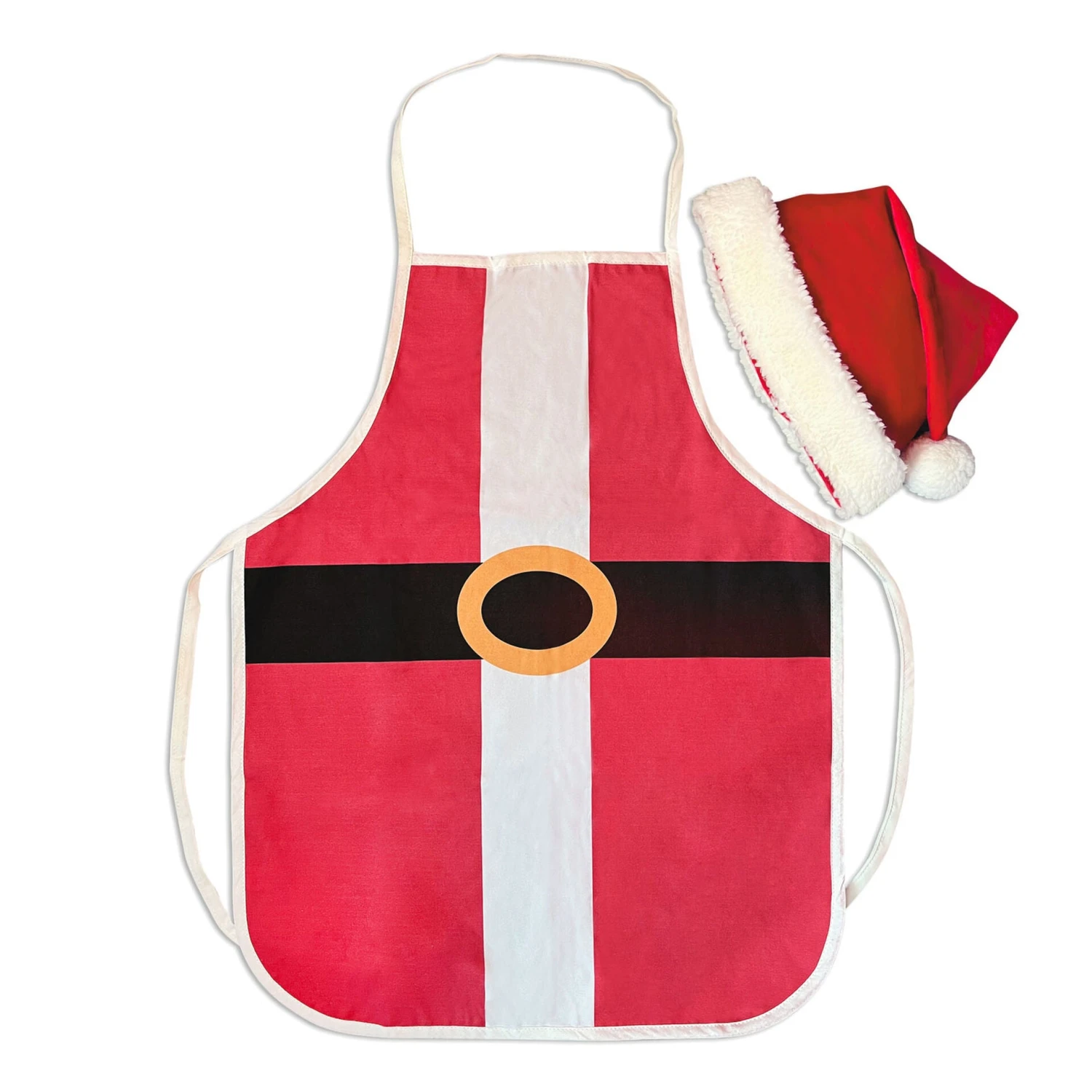 Hallmark Big Santa Adult-Sized Hat And Apron, Set Of 2 3 Hallmark Big Santa Adult-Sized Hat And Apron, Set Of 2
