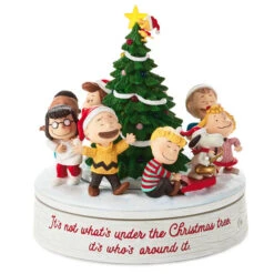 Hallmark Peanuts® Gang Around Christmas Tree Holiday Musical Tabletop Figurine