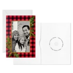 Hallmark -Hallmark Buffalo Check Photo Holder Boxed Christmas Cards 1XPX1188 03