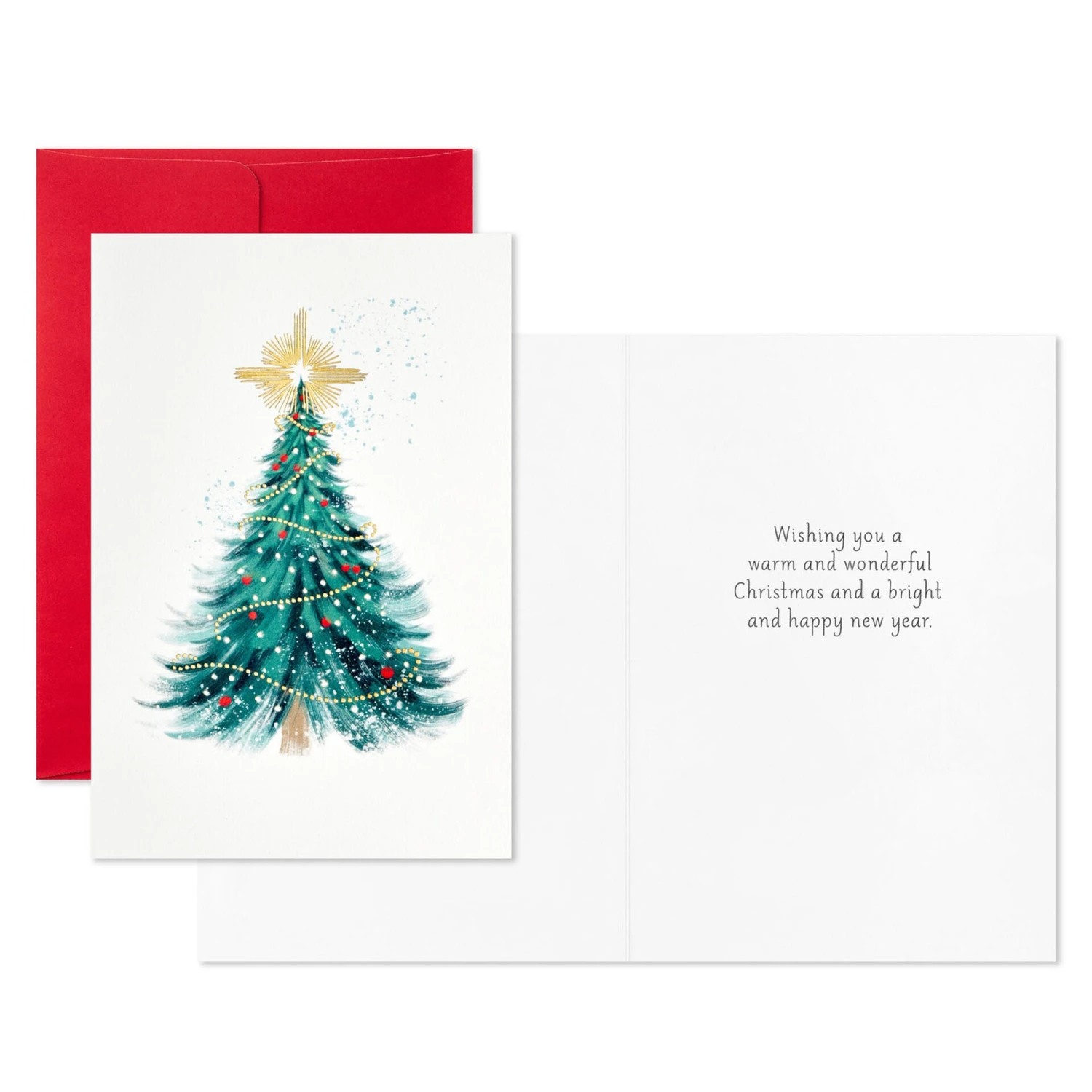 Hallmark Elegant Evergreen With Star Packaged Christmas Cards, Set Of 5 4 Hallmark Elegant Evergreen With Star Packaged Christmas Cards, Set Of 5 - Image 2