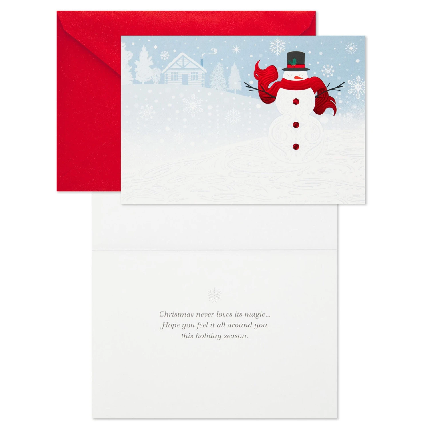 Hallmark Cozy Snowman And Flurries Boxed Christmas Cards, Pack Of 40 4 Hallmark Cozy Snowman And Flurries Boxed Christmas Cards, Pack Of 40 - Image 2