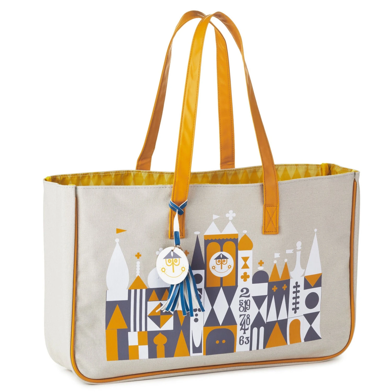 Hallmark Walt Disney World 50th Anniversary "it's A Small World" Canvas Tote Bag 3 Hallmark Walt Disney World 50th Anniversary "it's A Small World" Canvas Tote Bag