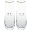 Hallmark XO Stemless Champagne Flutes, Set Of 2 -Hallmark ERL1188 01