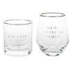 Hallmark Lowball And Stemless Wine Glass, Set Of 2