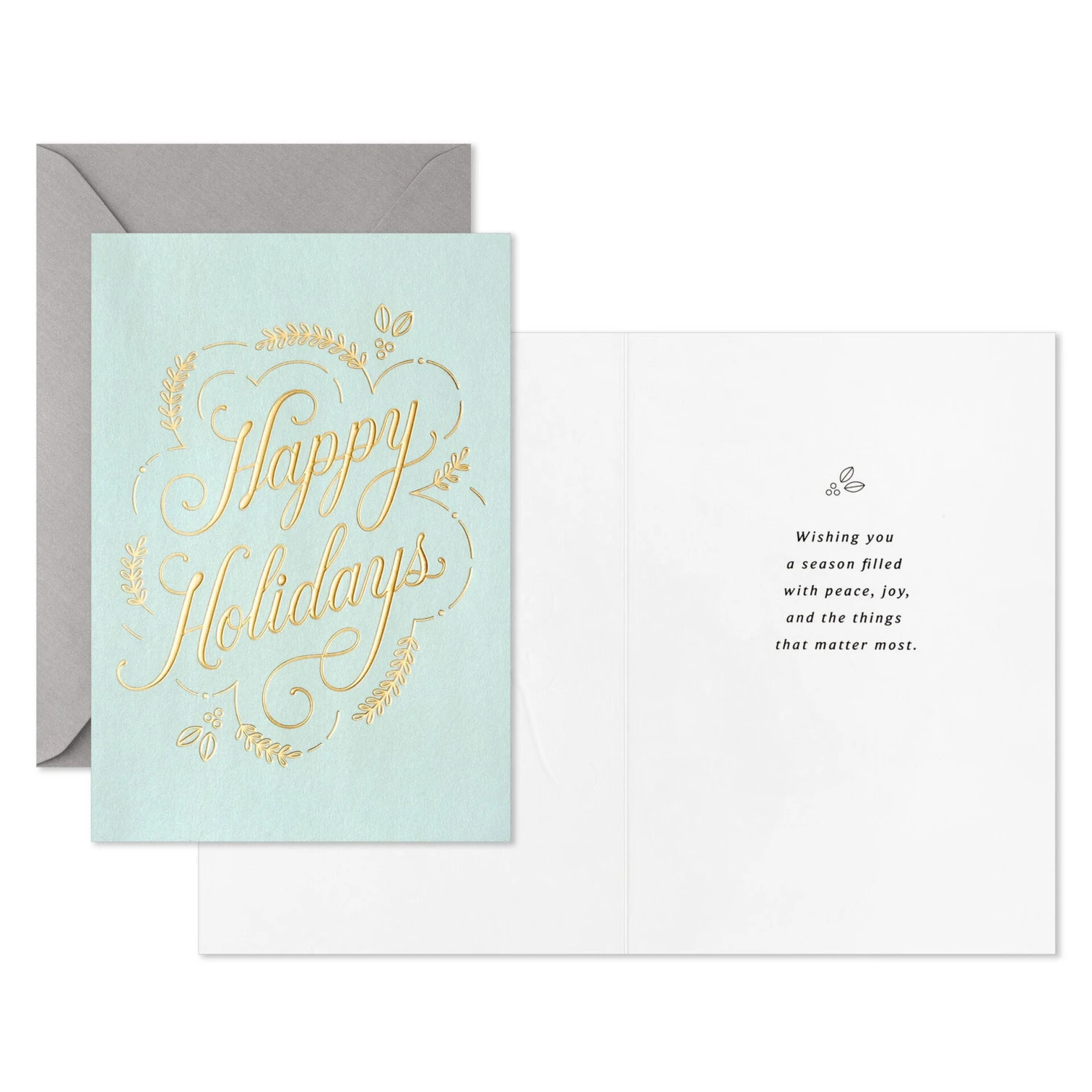 Hallmark Gold And Green Boxed Christmas Cards, Pack Of 16 4 Hallmark Gold And Green Boxed Christmas Cards, Pack Of 16 - Image 2