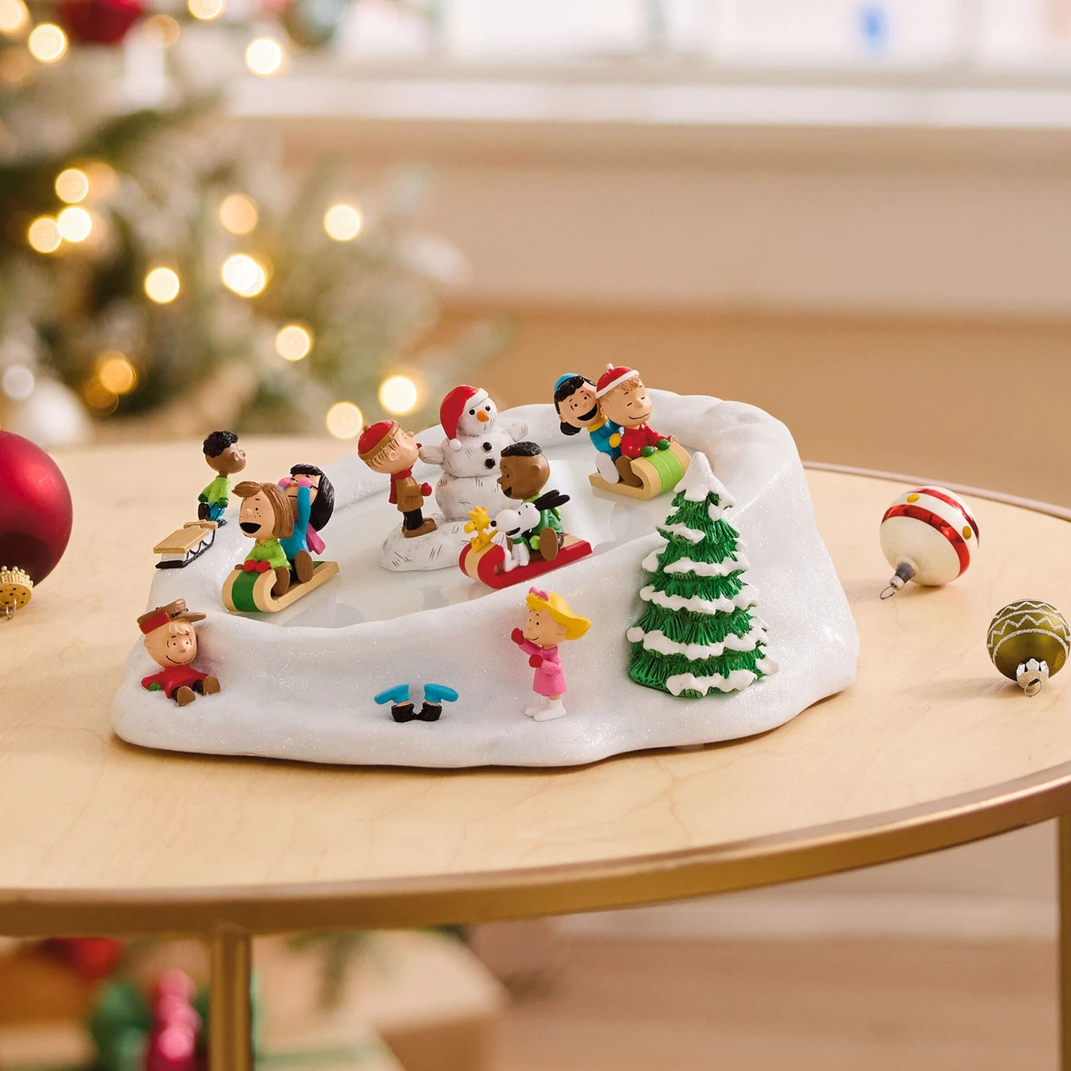 Hallmark Peanuts® Gang Sledding Musical Tabletop Figurine With Motion 3 Hallmark Peanuts® Gang Sledding Musical Tabletop Figurine With Motion