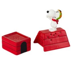 Hallmark Peanuts® Flying Ace Snoopy Stacked Salt And Pepper Shaker Set Of 2 -Hallmark Peanuts Snoopy Doghouse Salt and Pepper Shakers 1PAJ3529 02