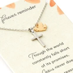 Hallmark Forever Reminder Cross And Dove Necklace -Hallmark REL1090 02