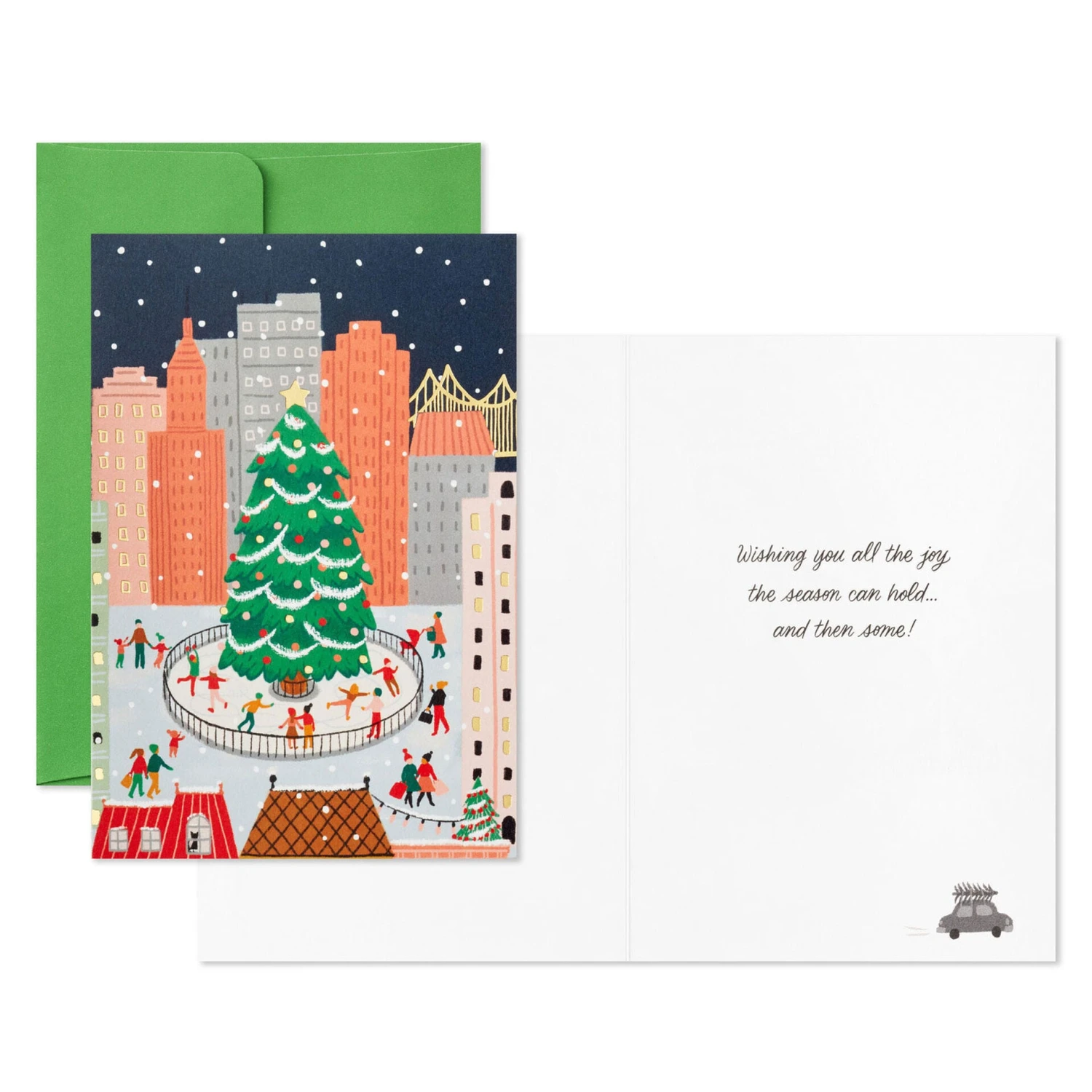 Hallmark City Skating Scene Packaged Christmas Cards, Set Of 5 4 Hallmark City Skating Scene Packaged Christmas Cards, Set Of 5 - Image 2