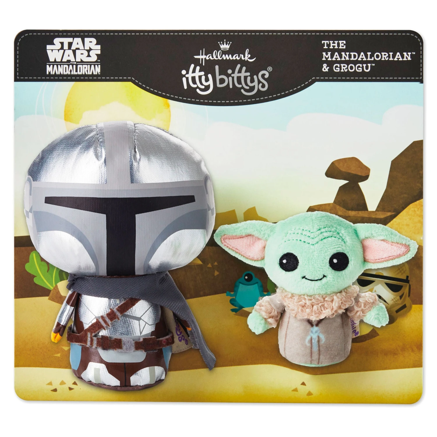 Hallmark Itty Bittys® Star Wars™ The Mandalorian™ And Grogu™ Plush, Set Of 2 3 Hallmark Itty Bittys® Star Wars™ The Mandalorian™ And Grogu™ Plush, Set Of 2