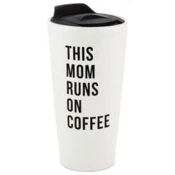 Hallmark This Mom Runs On Coffee Travel Mug, 10 Oz.