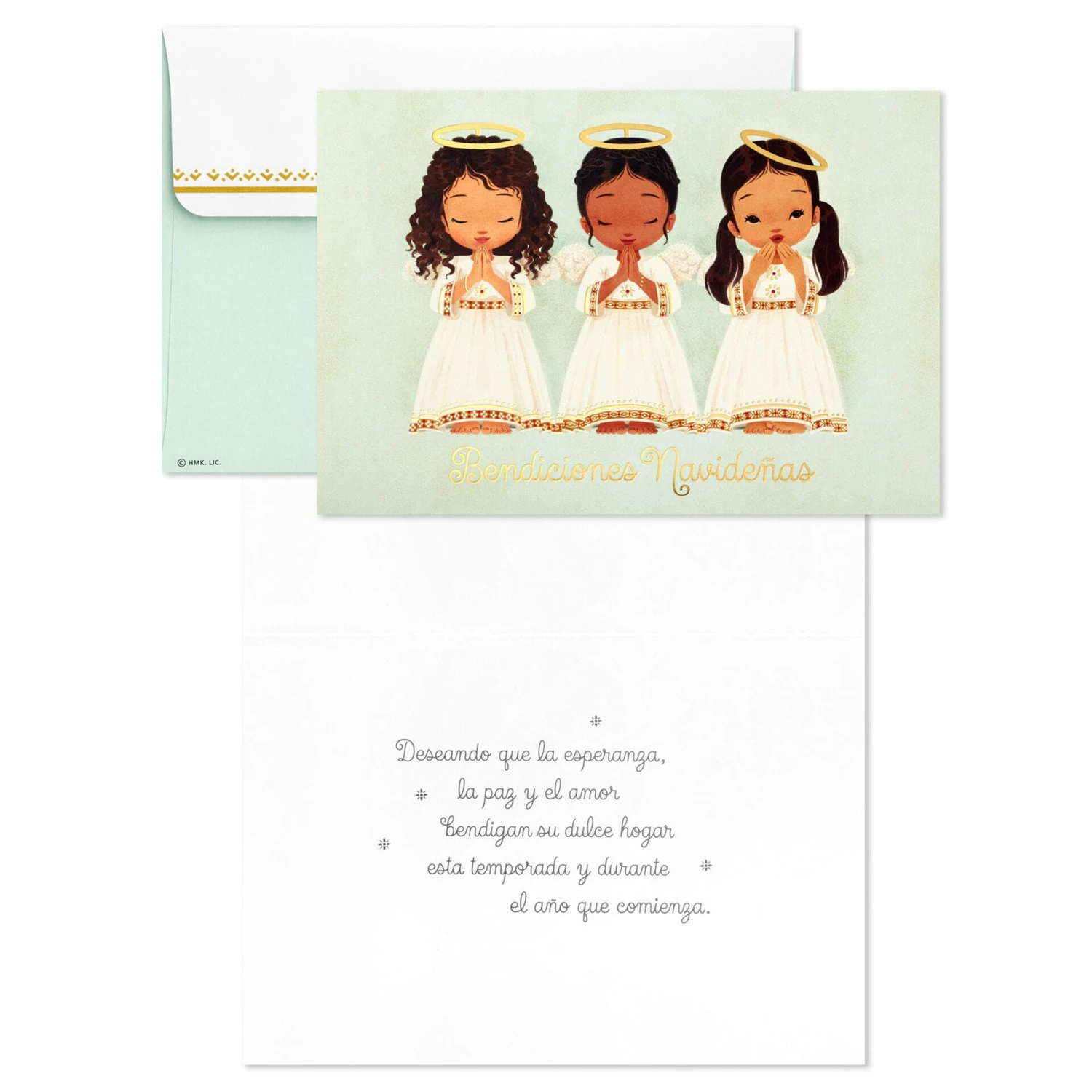 Hallmark Three Little Angels Spanish-Language Boxed Christmas Cards, Pack Of 16 4 Hallmark Three Little Angels Spanish-Language Boxed Christmas Cards, Pack Of 16 - Image 2