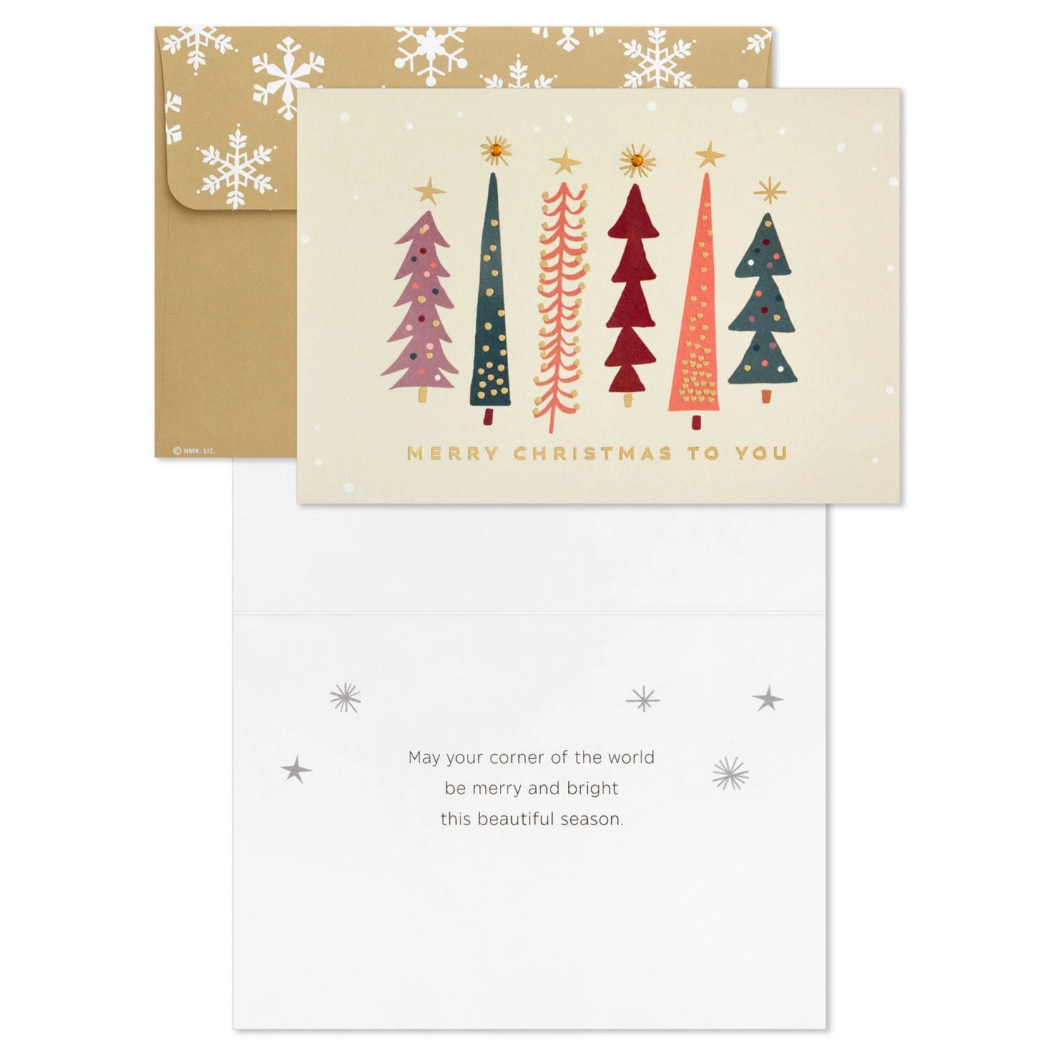 Hallmark Whimsical Trees Boxed Christmas Cards, Pack Of 12 4 Hallmark Whimsical Trees Boxed Christmas Cards, Pack Of 12 - Image 2