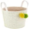Hallmark White Woven Easter Basket With Pom Poms 1 Hallmark White Woven Easter Basket With Pom Poms -Hallmark White Woven Easter Basket With PomPoms 1EWM3359 01