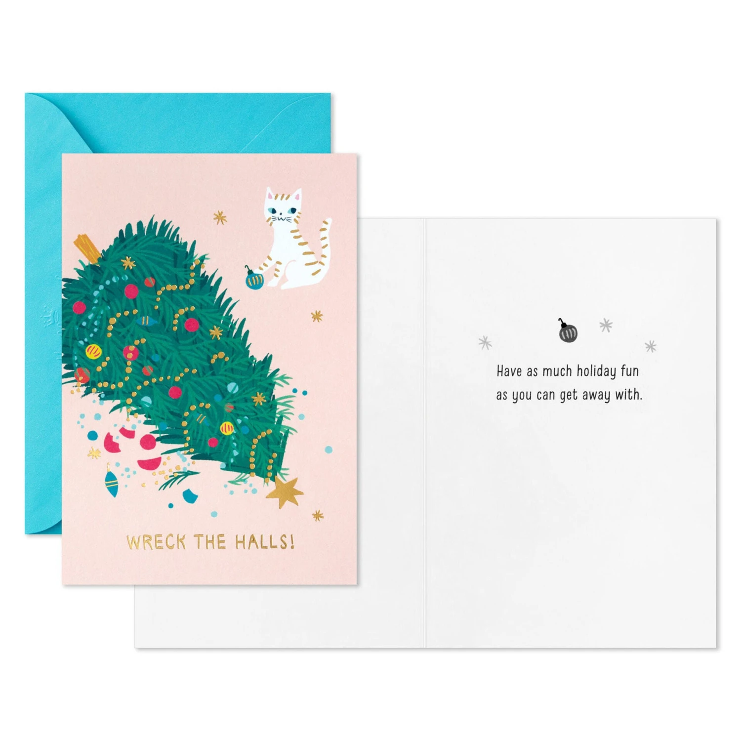 Hallmark Wreck The Halls Packaged Christmas Cards, Set Of 5 4 Hallmark Wreck The Halls Packaged Christmas Cards, Set Of 5 - Image 2